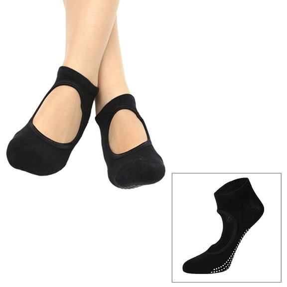 Soimiss Womens Athletic Grip Ankle Socks 1 Pair Black
