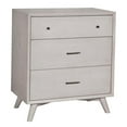 thumbnail image 1 of Allora Commode d'Appoint Moderne Mi‐siècle en Bois à 3 Tiroirs, Gris, 1 of 5