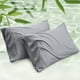 thumbnail image 1 of Fundas de almohada Bedsure King Size, rayón, bambú, plata y gris, 1 of 7