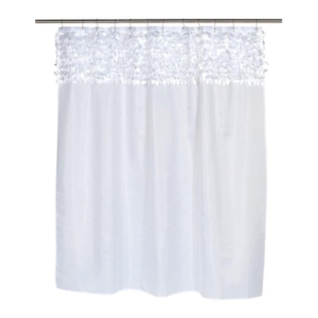 Rideau de Douche en Tissu Jasmin FSCL-JAS-21 en Blanc