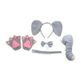 thumbnail image 5 of Sharprepublic 5xElephant Ears Headband Nose Bow Tie Tail Gloves Cute for Festival Roles Play without Skirt, 5 of 8