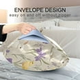 thumbnail image 4 of Yayeee Pillowcase King Size Set of 2 Satin Wrinkle Resistant Pillow Case, Purple Floral Rabbit, 4 of 8