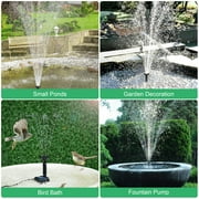 TSV Solar Fountain Water Pump 150L/H, 1.2W Solar Bird Bath Fountain for Outdoor Garden Pool, Pond, Fish Tank