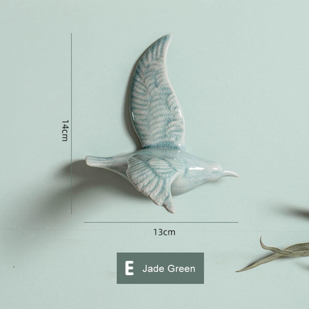 3D Ceramic Flying Birds Wall Decor Creative Birds Hanging Ornament for