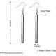 thumbnail image 2 of Pendientes colgantes de barra larga chapados en plata de ley 925 minimalistas para mujer, gancho elegante que cuelga, joyería geométrica simple de moda hipoalergénica para Fo, 2 of 5