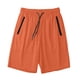 thumbnail image 2 of Puntoco Pantalones Cortos Para Correr De Secado Rápido De Seda Helada De Verano Con Bolsillo De Color Liso Para Mujer Naranja L, Regalo Para Mujer, 2 of 6