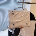 thumbnail image 5 of Fashionable Preppy Square Backpack - Textured Embossed Design, Versatile Crossbody & Top Handle - Ideal Stylish School Handbag for Trendy Students, 5 of 5