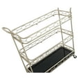 thumbnail image 4 of DecMode 36" x 38" Silver Metal Traditional Bar Cart, 4 of 5