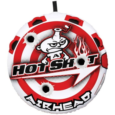 Airhead Hot Shot 2 Inflatable Round Deck Single Rider Towable Tube for Boating | AHHS-12