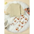 thumbnail image 3 of Conjunto de 2 piezas para bebé niño pequeño, sudadera, jersey y pantalones con estampado de pavo y gobble, ropa de Acción de Gracias, 3 of 6