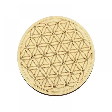 

Christmas Simple Linden round Placemat Household Goods Wood Coaster Kitchen Insulation Mat Carved Heat Dissipation Pot Mat