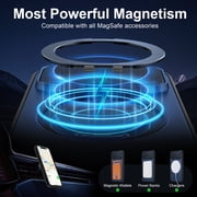 TECH CIRCLE for iPhone 17 Pro Max Case, Built-in Camera Cover / Rotating Ring Holder Kickstand, Compatible with MagSafe Charger and Magnetic Accessories, Protective Slim Phone Cover, Blue