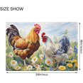thumbnail image 2 of GZHJMY Bathroom Rug Rooster Flower Soft and Absorbent Bathroom Carpet Non-Slip Machine Washable Plush Bath Floor Rug Door Mat for Bathtubs, Toilet,Kitchen, 16x24 in Carpet Runner, 2 of 6