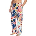 thumbnail image 2 of Balery Men'S Abstract Leopard Print Pants,Sleepwear Pants,Pajama Pants,Pj Bottoms Drawstring And Pockets-Small, 2 of 9