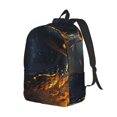 thumbnail image 2 of Balery Glowing Snake Dark Forest Vintage Canvas Backpack for Men and Women - Large Capacity, Durable Travel Laptop Bag for School, Work, Hiking, and Outdoor Activities-Small, 2 of 7