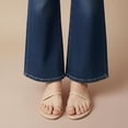 thumbnail image 5 of Cushionaire CHAI Flat Strappy Sandals for Women, Comfortable Dressy Summer Slip-On Sandal with Memory Foam, 5 of 12