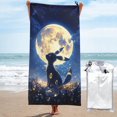 thumbnail image 1 of Toalla de playa Umbreon, suave, de secado rápido, resistente a la arena, para natación, piscina, yoga, gimnasio, camping, toallas de baño ligeras, regalo para niños, niñas, niños y adultos, 27,5 x 55, 1 of 1