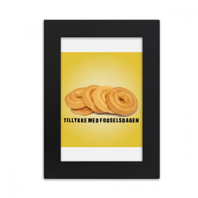 Danish Specialty Cookie Blessing Text Desktop Photo Frame Picture Display Art Painting Exhibit