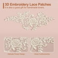 thumbnail image 3 of Uxcell 2 Pcs Flower Lace Appliques 3D Embroidery Lace Patch Sewing Addition Embellishments for Wedding Bridal Dress Clothes DIY Crafts Accessories Lace Decoration, Gold (23cm), 3 of 7