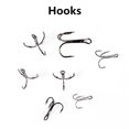 thumbnail image 5 of BE-TOOL 100Pcs Carbon Steel Treble Fishing Hooks, Fishing Hooks Set with Box, Size 2#, 4#, 6#, 8#, 10#, 12# Silver, 5 of 6
