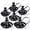 Black, variant on Black Iron Pillar Candlestick Holders, with Handle, Taper Candle Holder for Candlesticks, for Fireplace Party, Dining, Home, Wedding Decor,Fits 3/4 inch Thick Candle&Led Candles(Set of 2pcs)