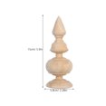 thumbnail image 2 of FESTFENDS Household Railing Finials Solid Wood Wooden Finial Khaki 1Pcs, 2 of 8