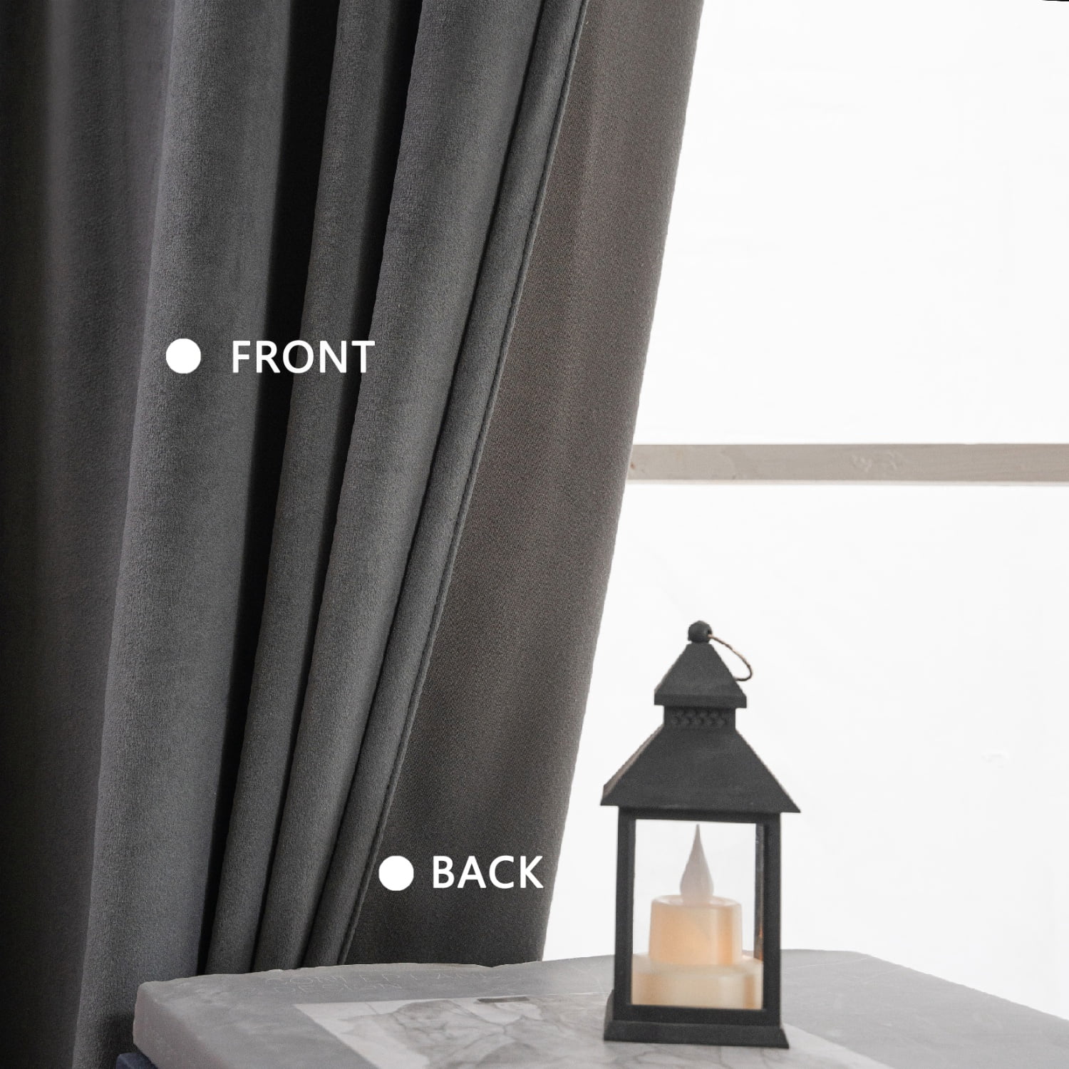 Back Tab Curtains, 2-Panel Set Rod Pocket & Pinch Pleat Design Light-Filtering & Thermal Insulation Ideal for Living Room, Bedroom & Office Windows