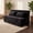 Black, variant on Oak and Birch 3-in-1 Folding Floor Sofa Bed, Convertible Floor Sofa to Chaise & Sleeper with Lumbar Pillow for Apartment, Dorm & Small Spaces, Chenille, Dark Gray