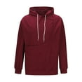 thumbnail image 4 of Dolkfu Pet Carrier Mens Hoodie Pullover Corduroy Sweatshirts Kanga Pocket Loose Hooded Men Shirt 3X, 4 of 8