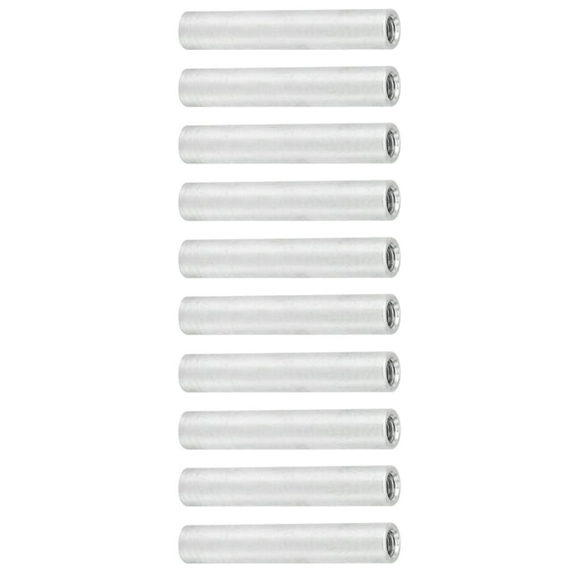 Entretoise Ronde, Sans Soudure en Alliage d'Aluminium Reliant les Fixations Filetées Femelles de la Colonne 10Pcs Connexion Précise pour le Support Structurel pour la Fixation de la Pièce Longue 34mm, Longue 36mm, Longue