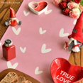 thumbnail image 5 of Pink Love Valentine's Table Runner, Seasonal Kitchen Dining Decoration Table for Indoor Home Party 13x72 Inch, 5 of 5