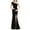 Black, variant on Bodycon Dresses for Women Sleeveless Bodycon Crew Neck Evening Gowns with Zipper High Slit Elegant Dress