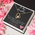 thumbnail image 5 of To My Daughter Heart Necklace - Mother To Daughter Gift - Gift, Gift For Daughter From Mom, Birthday Gift Daughter Graduation - Forever Love Necklace - White Gold or Yellow Gold - Gift Box, 5 of 5