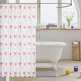 thumbnail image 3 of Manfei Cartoon Cute Bow Shower Curtain 72Wx78L,Pink Princess Bowknot Bath Curtain, 3 of 5
