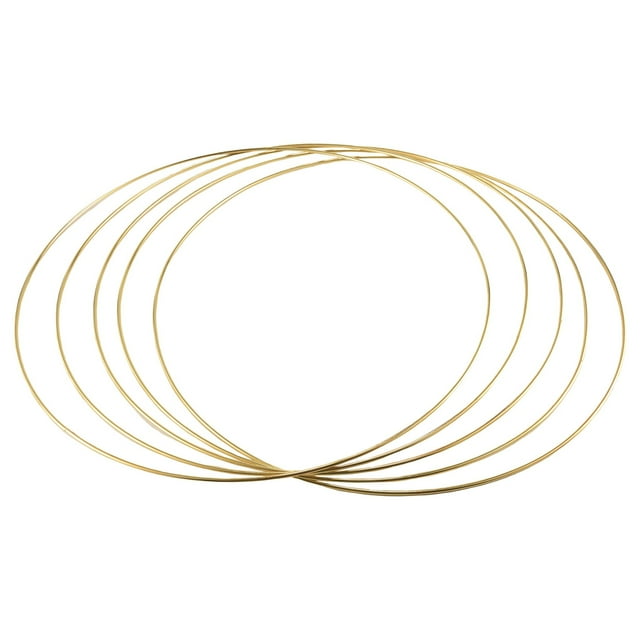 5 Pack 14 Inch Large Metal Floral Hoop Wreath Macrame Gold Hoop Rings for DIY Wreath Decor, Dream Catcher and Macrame Wall Hanging Crafts