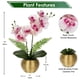 thumbnail image 2 of Jarrón Briful de 33 cm con forma de orquídea artificial, oro blanco y rosa Briful NA, 2 of 6