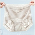 thumbnail image 4 of PiGOGI Women's High Waist Seamless Panties - Breathable Cotton Underwear - L to 2XL Comfortable Briefs Khaki, 4 of 6