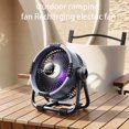 thumbnail image 4 of Ventilador Campamento Al Aire Libre Recargable 4 Velocidad para Acampar Senderismo (gris), 4 of 9