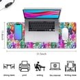 thumbnail image 5 of Long Mouse Pads for Desk,Pioneer Flower Floral Print Pattern Desk Mats on Top Of Desks, Desk Mouse Pad Extra Large with 3mm Non-Slip Base and Stitched Edge for Gaming,Office,Work,Home 31.5"x11.8", 5 of 6