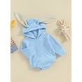 thumbnail image 3 of Bslissey Baby Girls Boys Easter Hood Corduroy Romper Long Sleeve Bunny Ears Hooded Jumpsuit Newborn Infant Casual Cute Bodysuit for Spring Fall 3M 6M 12M 18M, 3 of 9