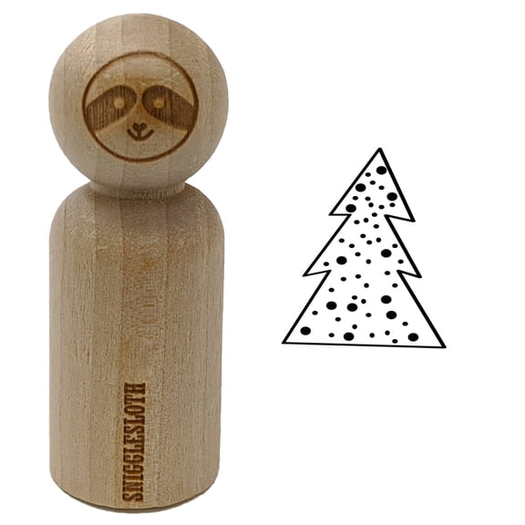 Snowy Woodland Tree Rubber Stamp for Scrapbooking Crafting Stamping - Small 3/4 Inch