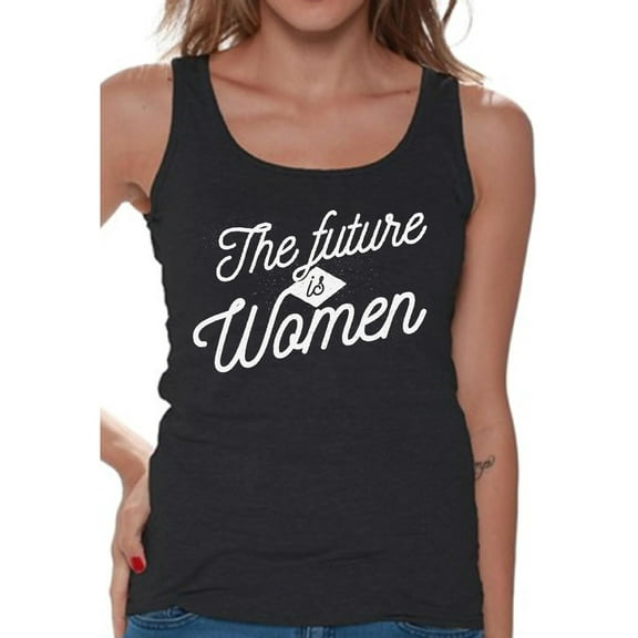 Women's History Month Shirt for Her The Future is Women Tee Feminist Clothing Graphic Novelty Tank Top