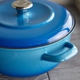thumbnail image 5 of Merten & Storck 5.3QT Dutch Oven with Lid, Lightweight Enameled Iron, Oven Safe, Metal Utensil Safe, Blue, 5 of 10