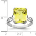 thumbnail image 2 of Sterling Silver Rhodium Lemon Quartz Ring QR2955LQ, 2 of 2
