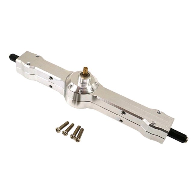 Conjunto De Caja De Engranajes Del Eje Del Puente Trasero De Metal Para MN-D90 MN-90 MN-99 MN-91 1/12 crawler RC Modelo Plata Yotijar Conjunto de caja de cambios trasera