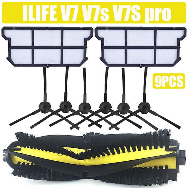 Main brush side brush hepa filter dustproof for ILIFE V7 V7s V7S pro robot vacuum cleaner spare parts replacement~1571