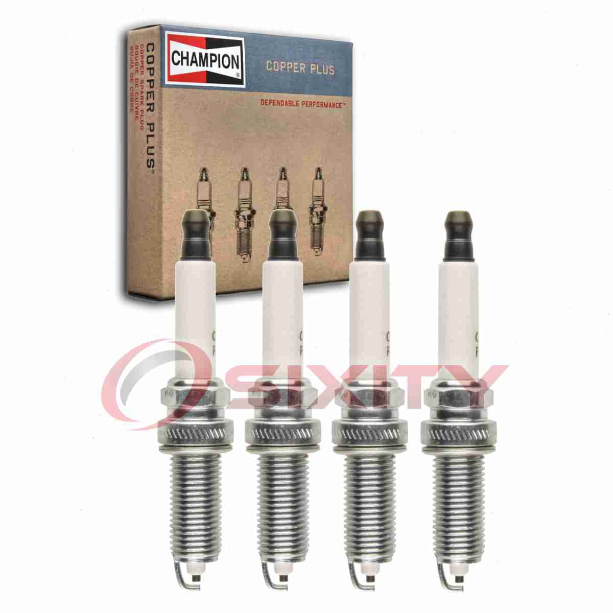 4 pc Champion 991 Copper Plus Spark Plugs for REA8MCX Ignition Wire Secondary