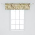 thumbnail image 2 of Leaf Print Window Valance, Watercolor Effect Ornament of Minimal Branches and Leaves Nature Art, Curtain Valance for Kitchen Bedroom with Rod Pocket, 54" X 18", Pale Khaki Brown Green, by Ambesonne, 2 of 2