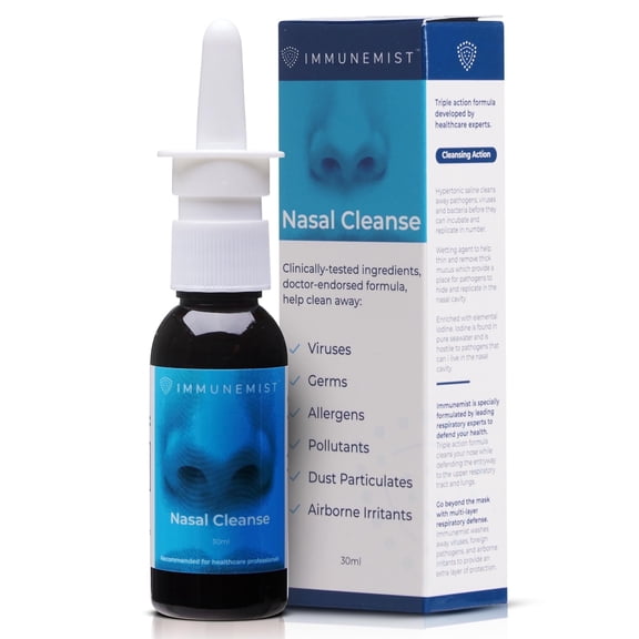 ImmuneMist Nasal Cleanse Anti-Viral Nasal Spray, Iodine-Based, up to 250 Doses