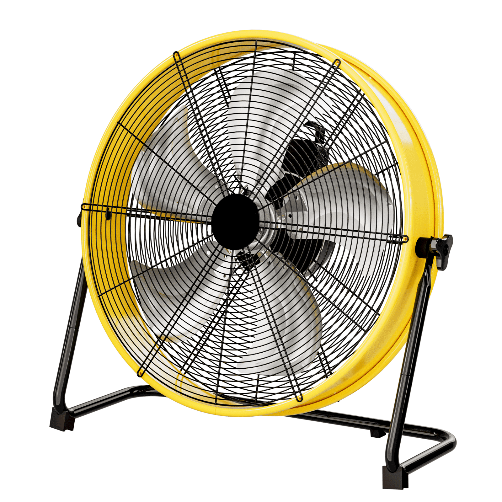 Rocyis 20 inch Industrial High Velocity Drum Fan - 4 Speed 4650 Cfm Air Circulation Fan for Factory, Warehouse, and Commercial (Yellow)